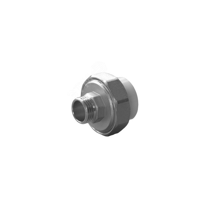 Муфта полипропиленовая PPR разъемная НР 25x3/4' Муфта полипропиленовая PPR разъемная НР 25x3/4'