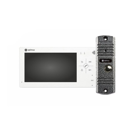 Комплект видеодомофона Optimus VM-7.0 (w)+ DS-700L (сереб.)