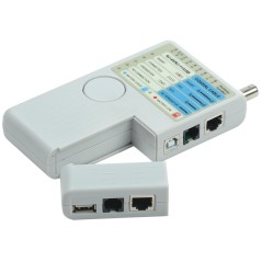 Тестер для витой пары 4в1 RJ45/RJ11/BNC/USB с элементом питания