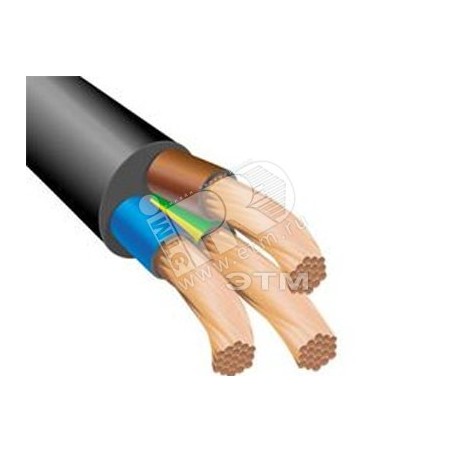Кабель силовой ВВГнг(А)-LSLTx 3х4 (N.PE)-0.660 однопроволочный (бухта)
