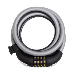 Замок навесной БУЛАТ ВС 557 (d15*1500) кодовый с тросом, с креплением на раму велосипеда