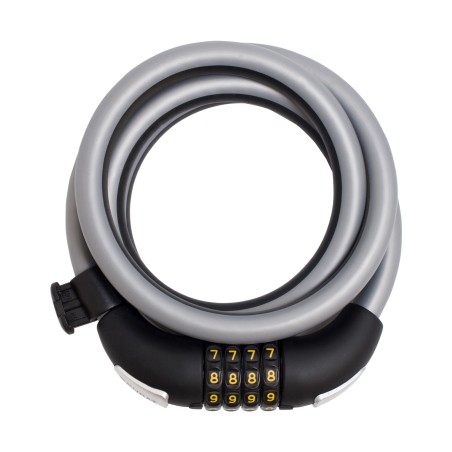 Замок навесной БУЛАТ ВС 557 (d15*1500) кодовый с тросом, с креплением на раму велосипеда