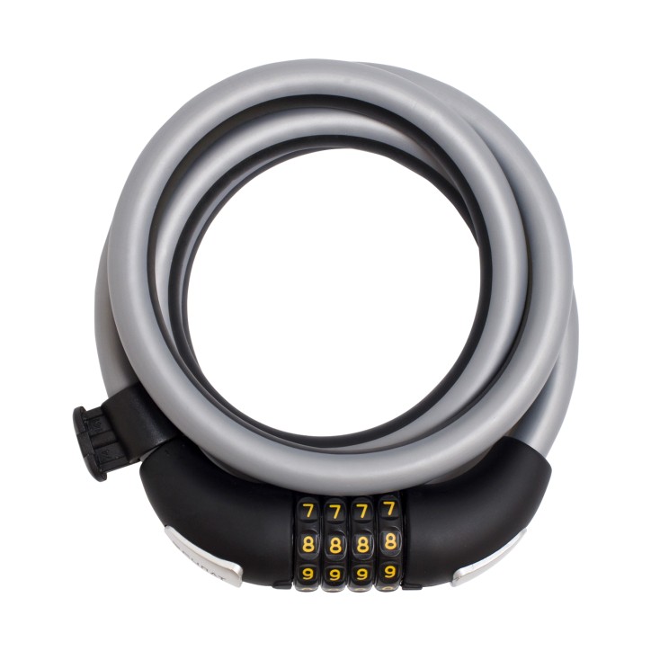 Замок навесной БУЛАТ ВС 557 (d15*1500) кодовый с тросом, с креплением на раму велосипеда