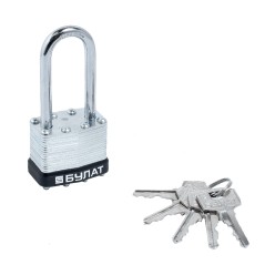 Замок навесной БУЛАТ ВС 0140-01 стальной 5кл. d-6мм