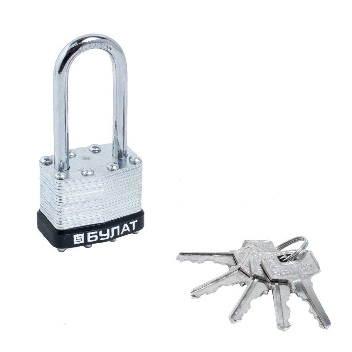 Замок навесной БУЛАТ ВС 0140-01 стальной 5кл. d-6мм