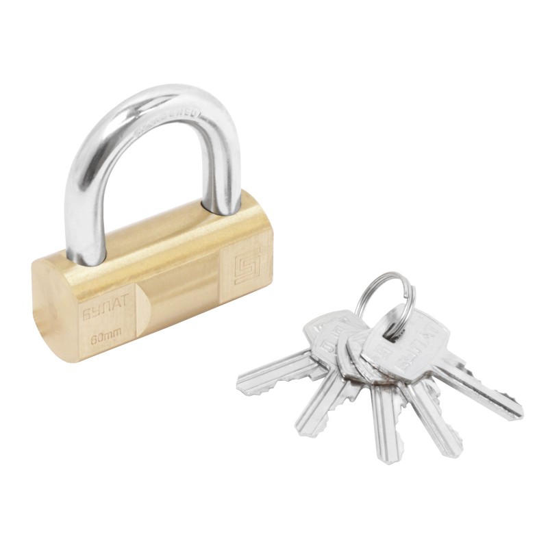 БУЛАТ ВС 1-О60 латунный 5кл. d-10мм Замок навесной (36,6)