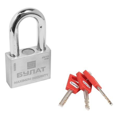 БУЛАТ ВС 3-С60-01 НС нержавеющая сталь 3кл. d-12мм Замок навесной (36,12)