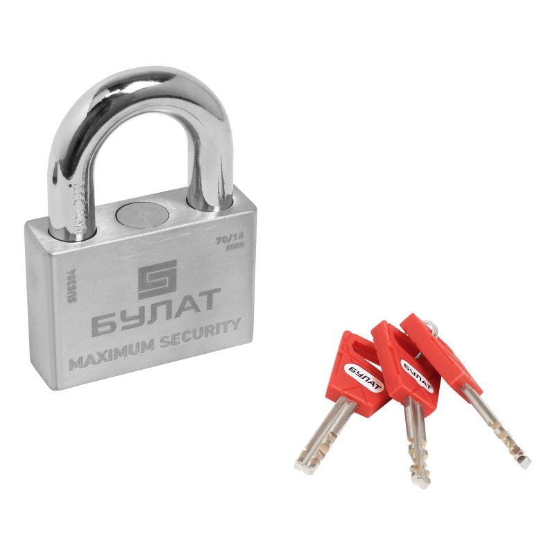 БУЛАТ ВС 3-С70 НС нержавеющая сталь 3кл. d-14мм Замок навесной (36,12)