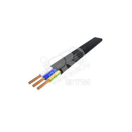 Кабель силовой ВВГ-П нг(А) 3х2.5 (N, PE)-0.660 плоский однопроволочный