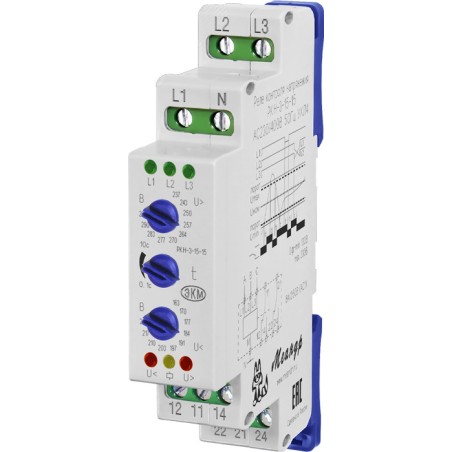 Реле контроля трехфазного напряжения РКН-3-15-15 AC58В/AC100B УХЛ4