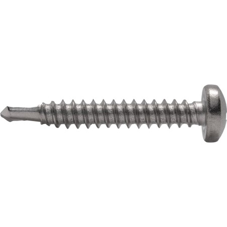 Саморез с полукруглой головкой с буром DIN 7504М 4,2x25 A2