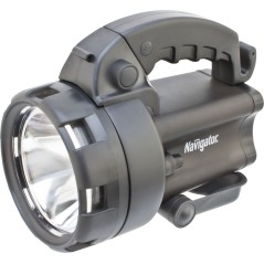 Фонарь светодиодный NPT-SP09-ACCU 1LED 3Вт+4LED аккумуляторный прожектор пластик