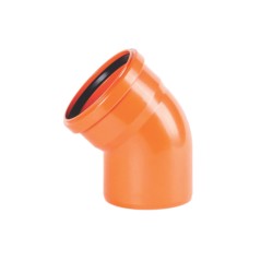 Отвод наружной канализации 160 мм. 45 градусов