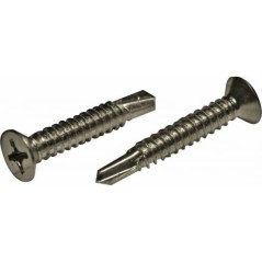 Саморез 4,2х38 A2 DIN7504O с потайной головкой с буром на конце нержавеющая сталь (1000шт)