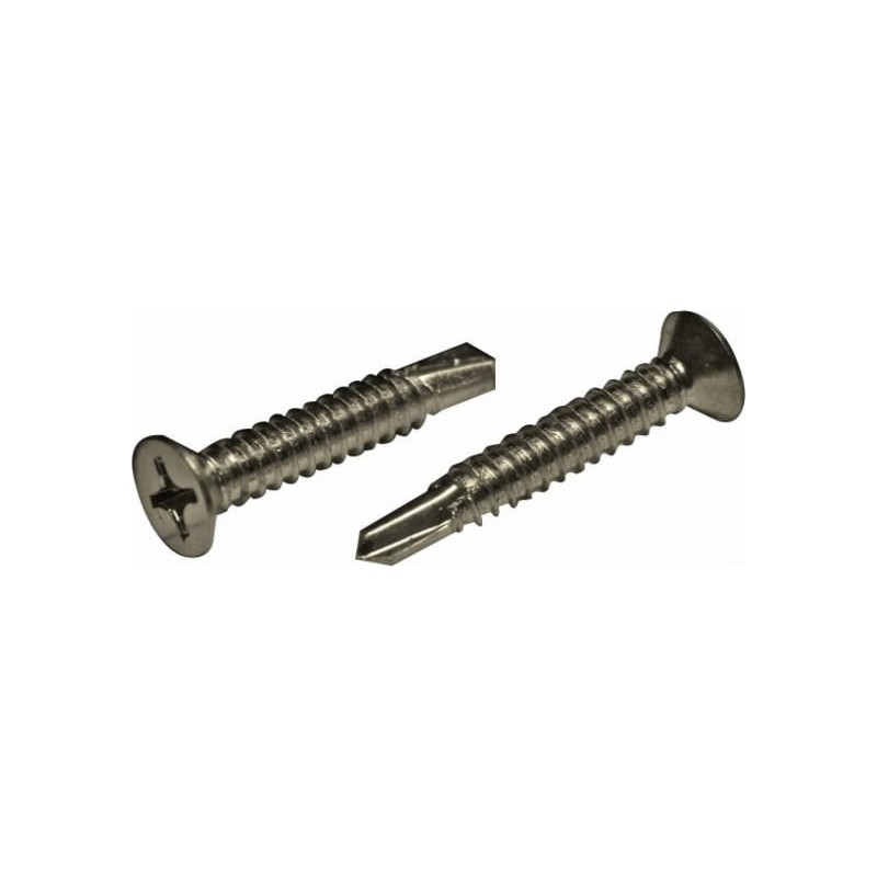 Саморез 4,2х38 A2 DIN7504O с потайной головкой с буром на конце нержавеющая сталь (1000шт)