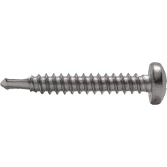 Саморез с полукруглой головкой с буром DIN 7504М 3,9x13 A2