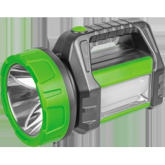 Фонарь светодиодный NPT-SP18-ACCU 5Вт+20LED 250лм 450м аккумуляторный прожектор+кемпинг пластик 2Ач