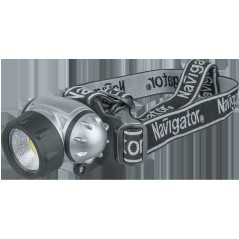 Фонарь светодиодный NPT-H14-3AAA 1Вт COB LED 110лм 20м налобный пластик