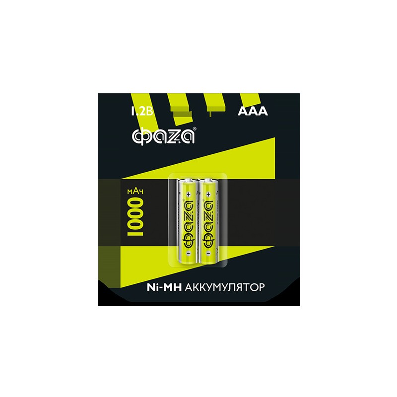 Элемент питания аккумуляторный AAA 1000мАч Ni-MH