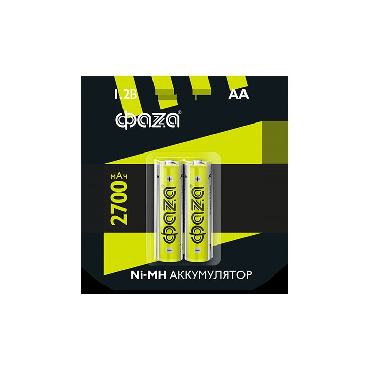 Элемент питания аккумуляторный AA 2700мАч Ni-MH