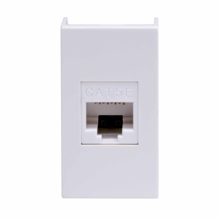 VIVA Розетка компьютерная RJ45 1 модуль категория 5е белая VIVA Розетка компьютерная RJ45 1 модуль категория 5е белая