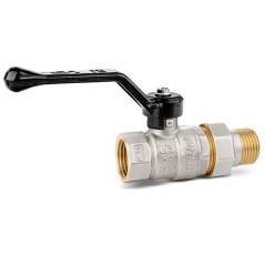 Кран шаровой со сгоном (американка) рычаг ВН/НР Ду20 Ру40 (3/4')