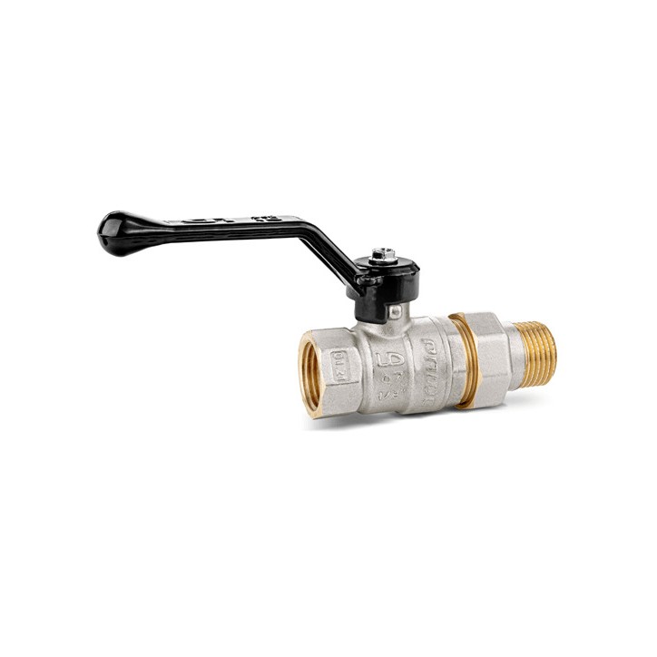 Кран шаровой со сгоном (американка) рычаг ВН/НР Ду20 Ру40 (3/4')