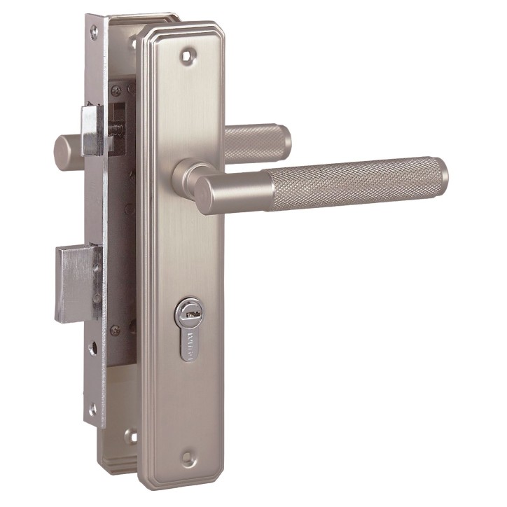 Замок врезной БУЛАТ ЗВ4-1.70.02.08 ФЕРОНА матовый никель 5 перф.кл. с/руч Замок врезной БУЛАТ ЗВ4-1.70.02.08 ФЕРОНА матовый никель 5 перф.кл. с/руч