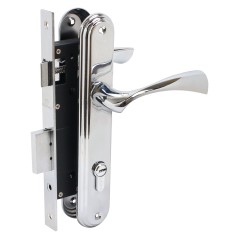 Замок врезной БУЛАТ ЗВ4-1.03.04 НОМОС хром 5 перф.кл. с/руч