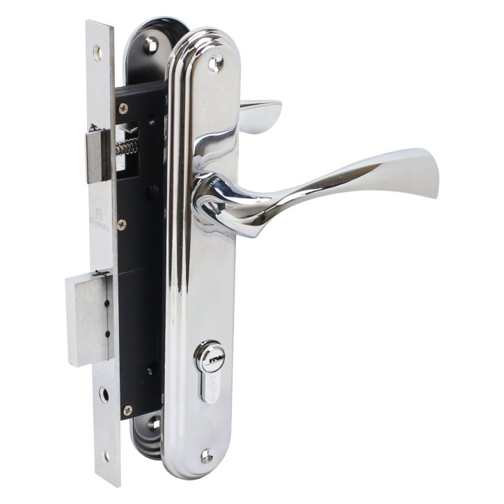 Замок врезной БУЛАТ ЗВ4-1.03.04 НОМОС хром 5 перф.кл. с/руч Замок врезной БУЛАТ ЗВ4-1.03.04 НОМОС хром 5 перф.кл. с/руч