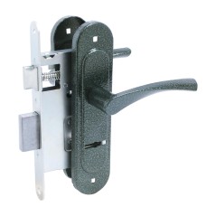 Замок врезной Птимаш ЗВ9-407 с пружиной зеленый муар с/руч