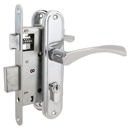 Замок врезной АЛЛЮР ЗВ 4-103 CP хром с/руч