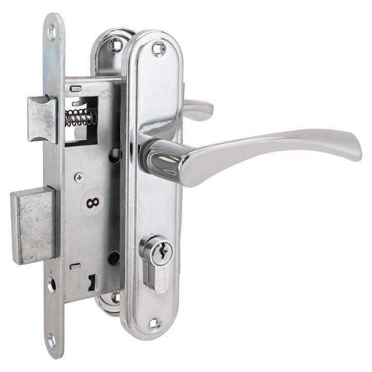 Замок врезной АЛЛЮР ЗВ 4-103 CP хром с/руч