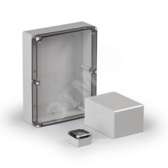 Cubo D 230 x 300 x 111 мм, глухая стенка, серая крышка, ABS, IP 66/67