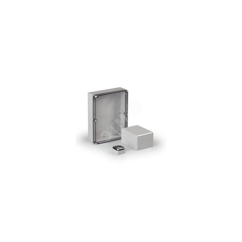 Cubo D 230 x 300 x 111 мм, глухая стенка, серая крышка, ABS, IP 66/67