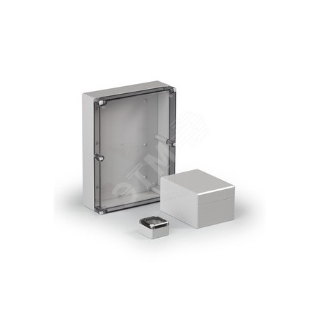 Cubo D 230 x 300 x 111 мм, глухая стенка, серая крышка, ABS, IP 66/67