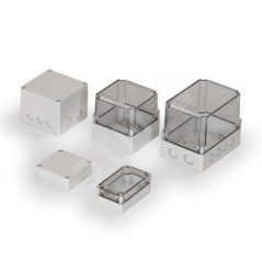 Cubo S 75 x 125 x 75 мм, 50 мм основание, глухая стенка, серая крышка, ABS, IP 66/67