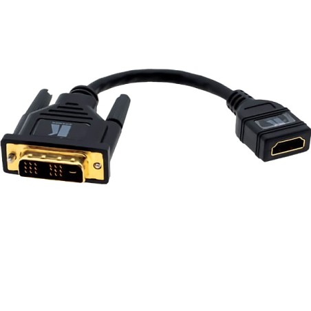 Кабель-переходник DVI М на HDMI F, 0.3 м., черный