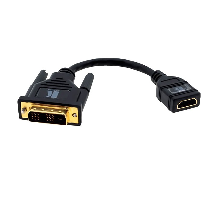 Кабель-переходник DVI М на HDMI F, 0.3 м., черный