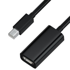 Адаптер-переходник Mini DisplayPort 20M на HDMI 19F, черный, GCR-50930