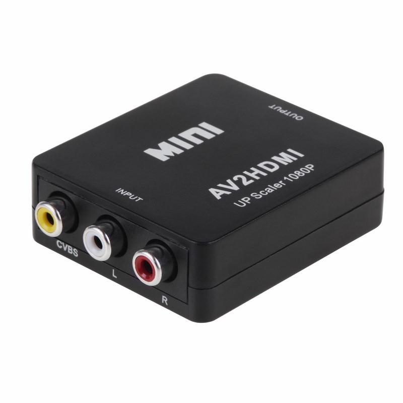 Конвертер 3 RCA на HDMI, пластик, черный,,