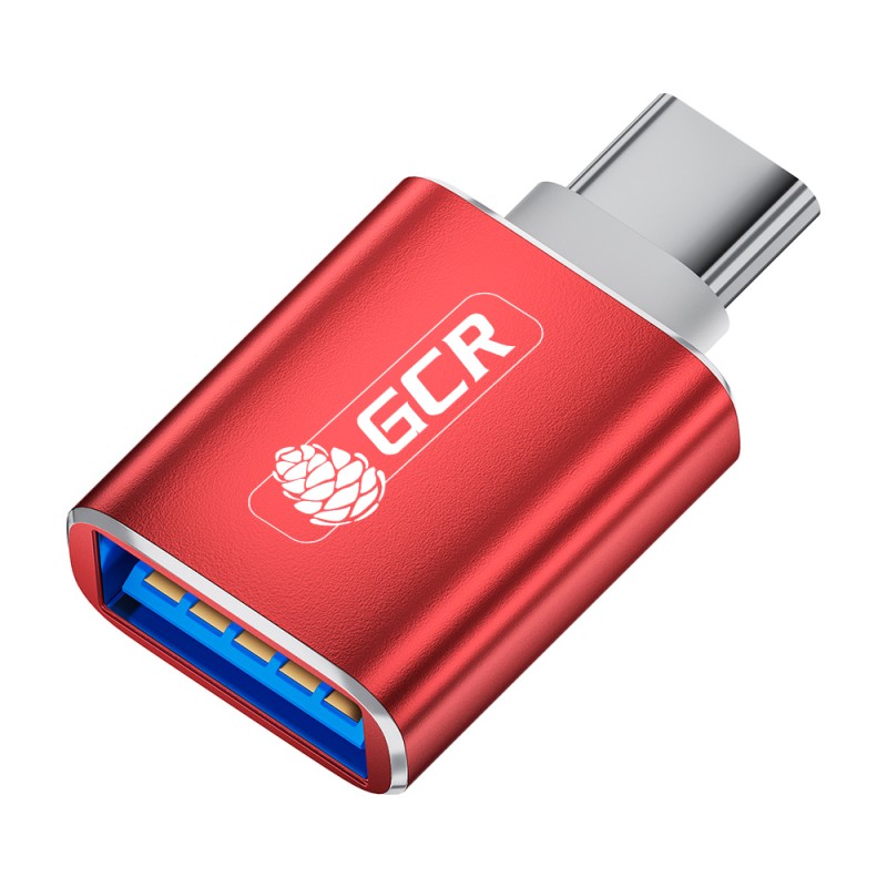 Переходник USB Type C на USB 3.0, красный, GCR-52298