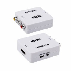 Конвертер HDMI на 3 RCA, пластик, белый,,