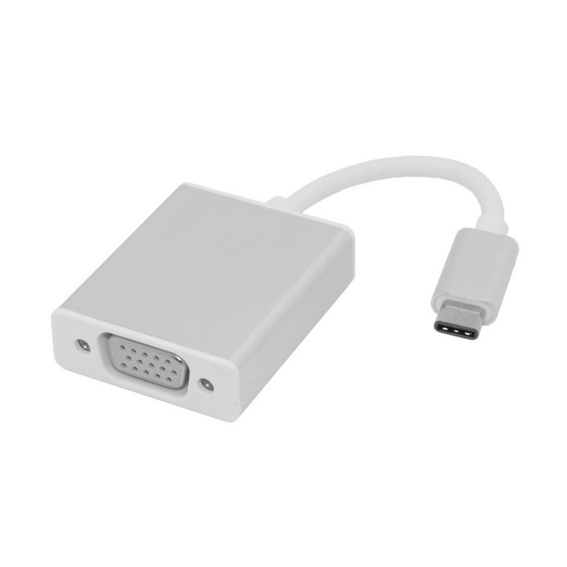 Переходник USB Type C на VGA 15F, белый, GCR-UTC2VGA