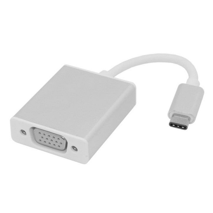 Переходник USB Type C на VGA 15F, белый, GCR-UTC2VGA