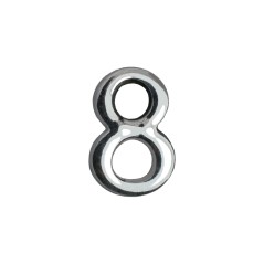 Цифра дверная на двусторонней клеевой основе. АЛЛЮР 8 хром