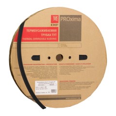 Трубка термоусаживаемая ТУТ нг 10/5 черная рулон PROxima