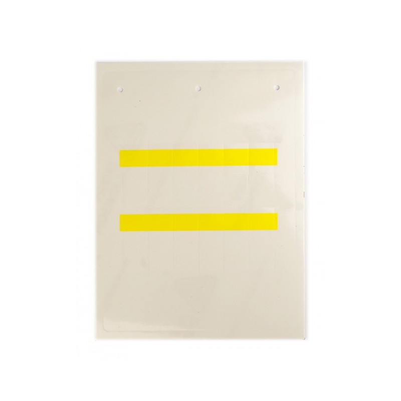 Самоламинирующаяся маркировка для кабелей и труб 4.3-7мм. Желтая (12 шт. на пластине, упак. по 10 ли