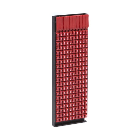 Маркер для кабеля сечением 0,5-1,5мм пустой красный (200 маркеров в упаковке)