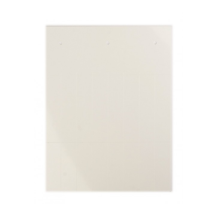 Табличка полужесткая 49x15мм. Установка в держатель. ПВХ-0,5. Белая (12 шт. на пластине, упак. по 10